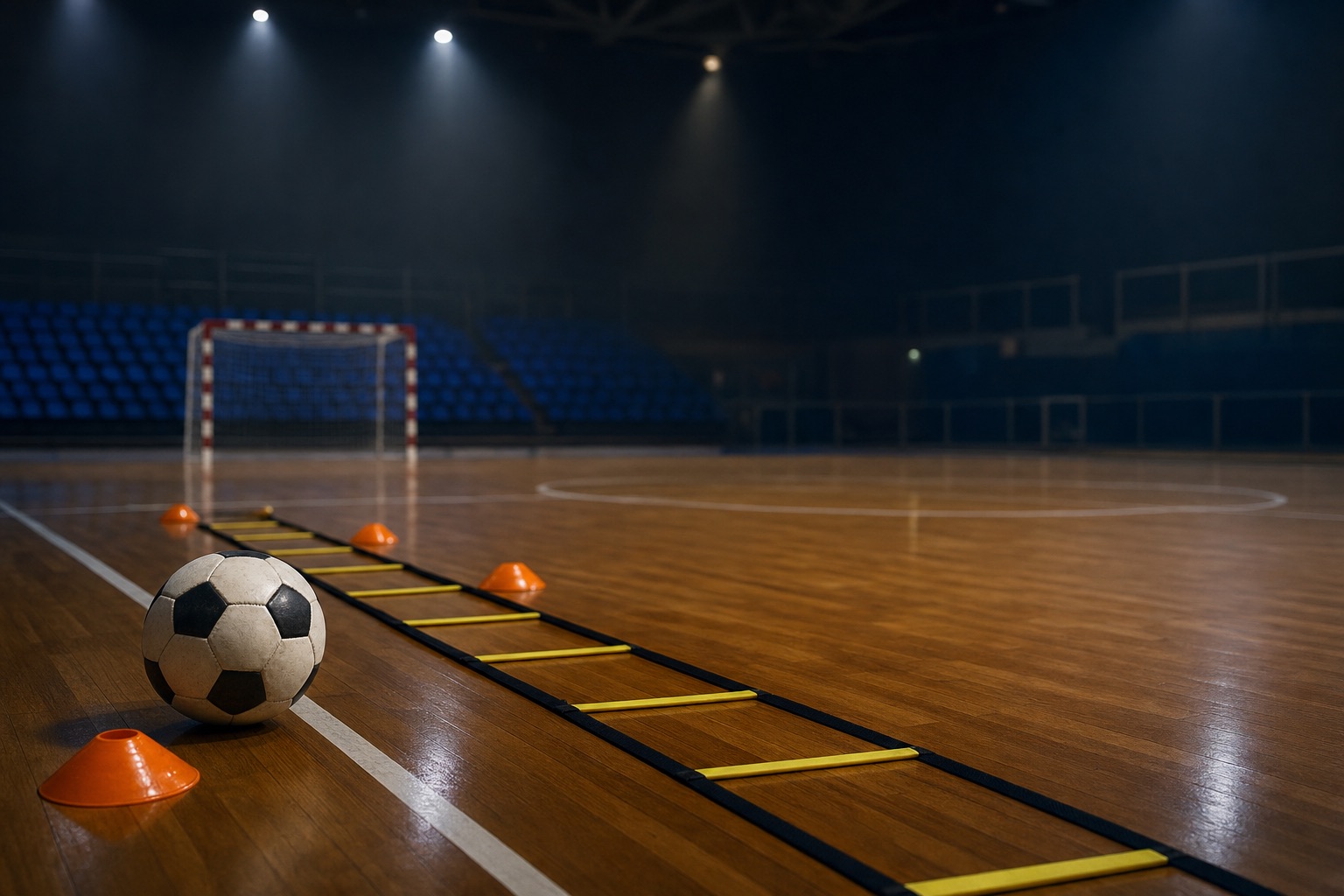 Treinos no futsal