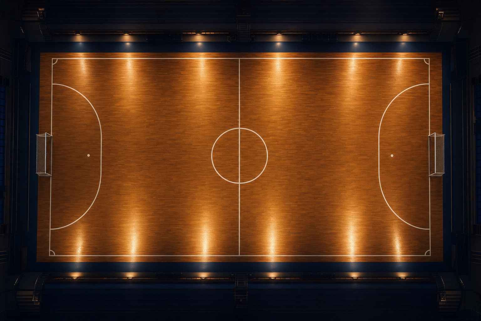 Quadra de futsal vista de cima