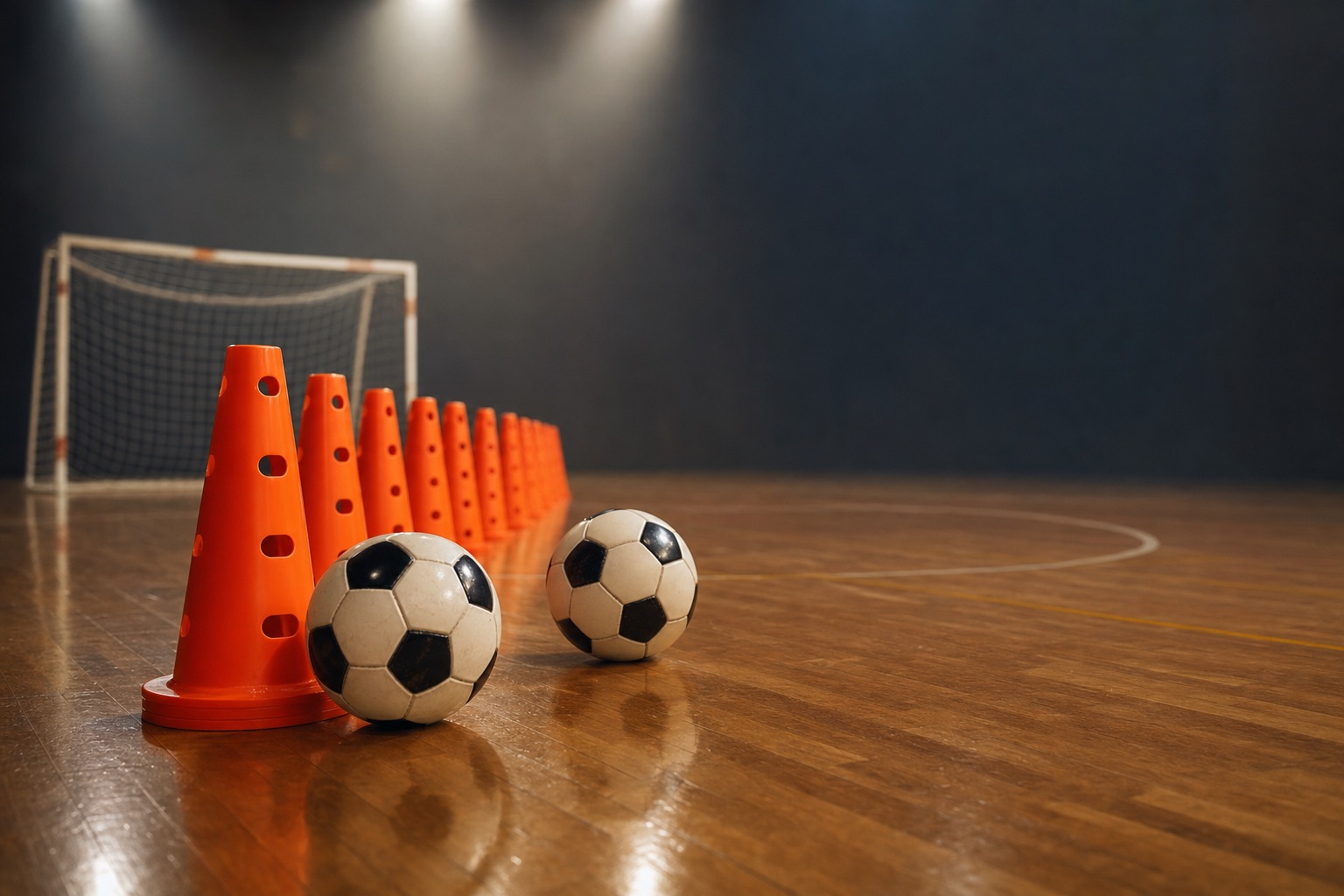 Treinos no futsal